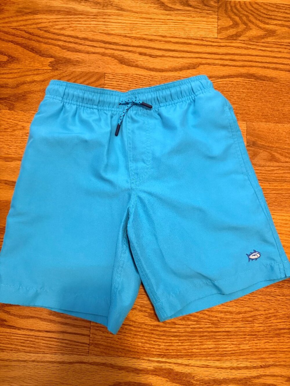 Southern Tide Boys Size Medium M 10 Turquoise Blue Swim Trunks EUC